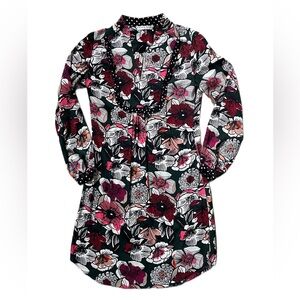 *Trina Turk* Multi Pattern, Silk, Sheath Shirt Dress, Sz Small